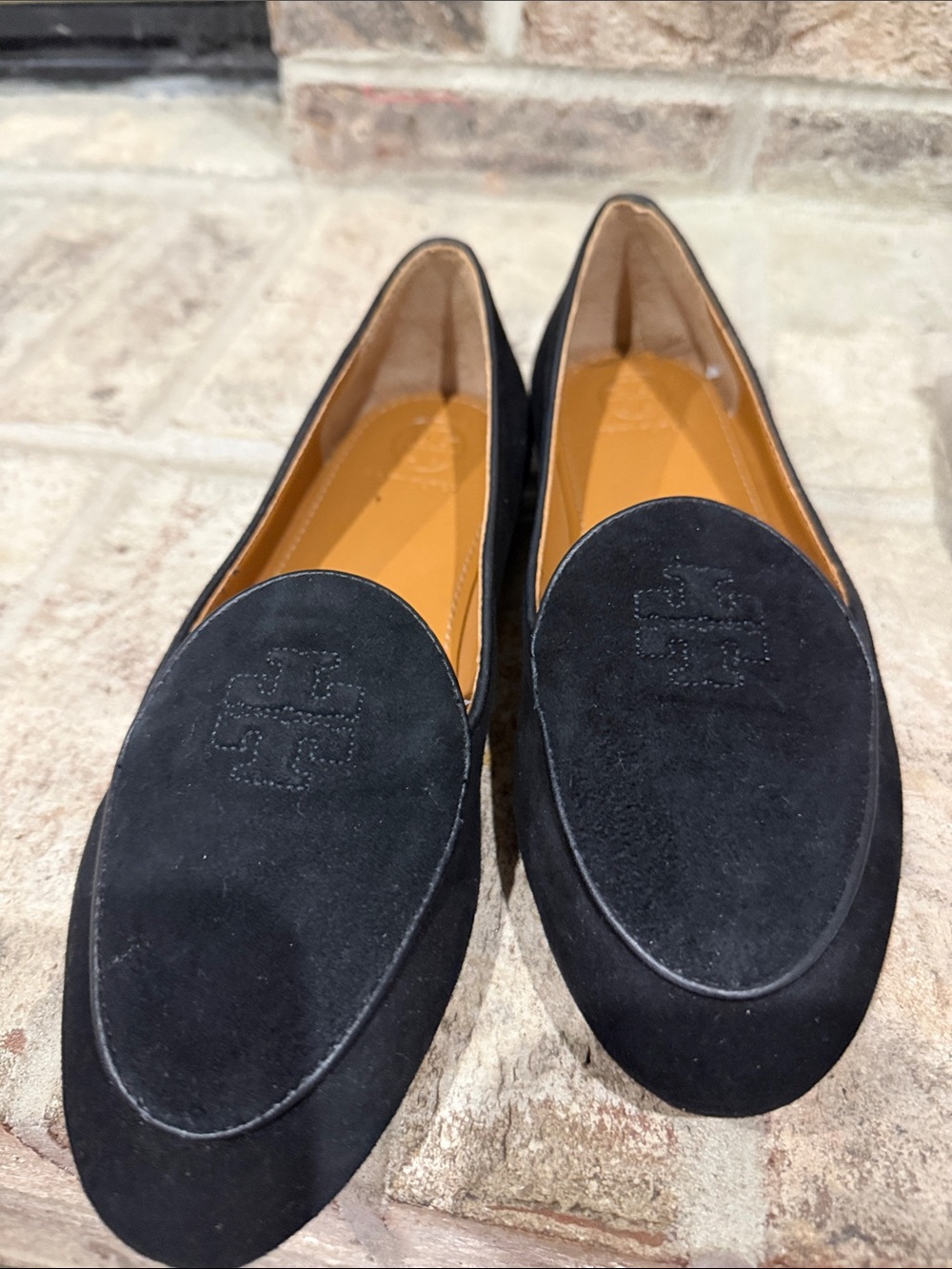 Tory Burch Black Suede Loafers
